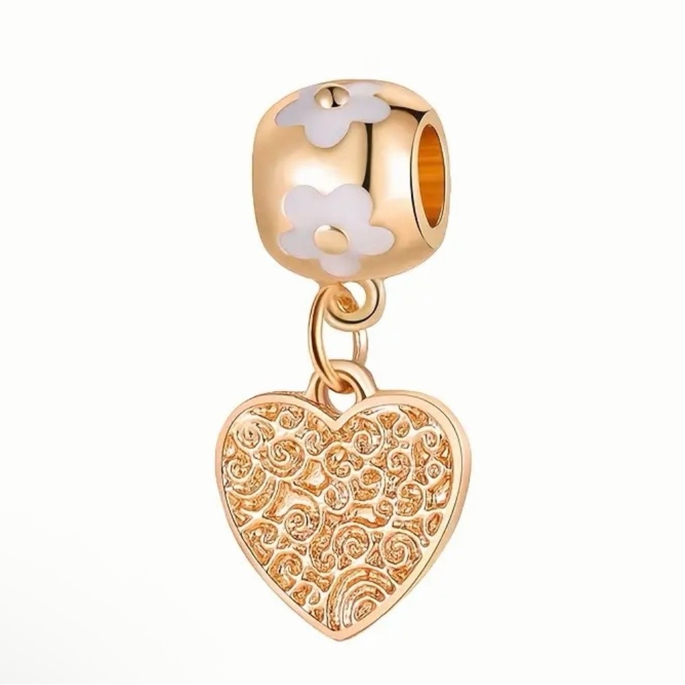 Gold and Silver Heart Charm Set - Picture 7 of 10